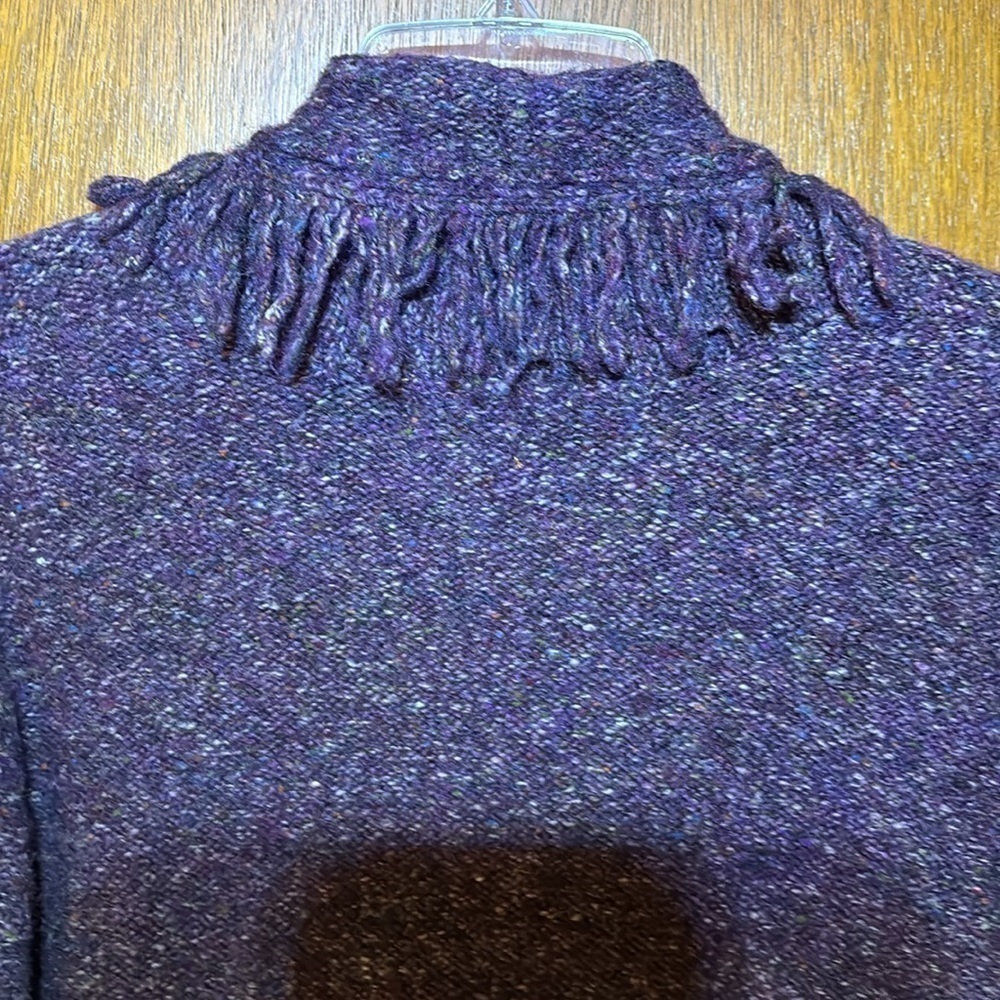 Ruby Rd. Purple Fringe Cardigan - Picture 7 of 10